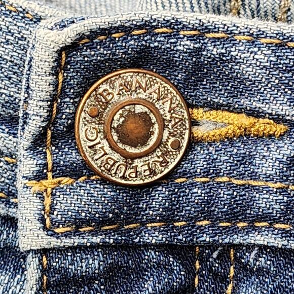 Vintage Y2K Banana Republic Jeans Womens 6 Blue Low Rise Crop Straight Stretch - Picture 2 of 13